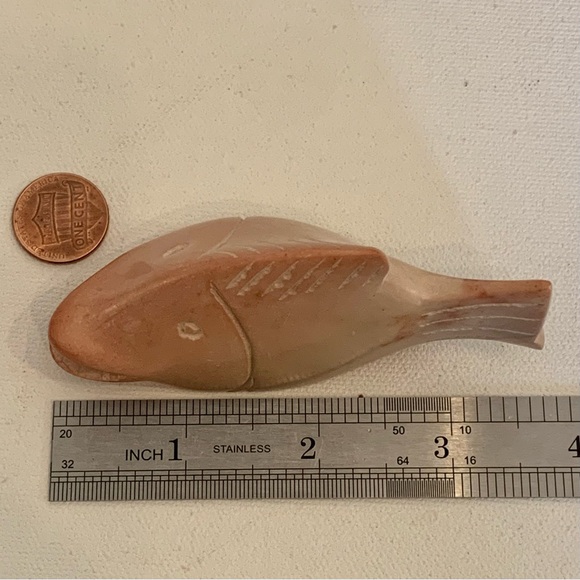 Kisii Soapstone Carved FISH Figurine Stone Big Mouth Bass Carving Animal Figure - Picture 13 of 16